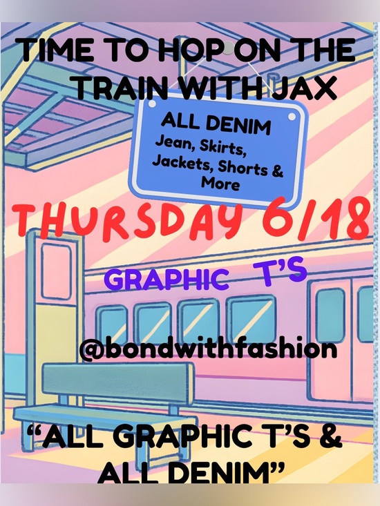 Other - ALL GRAPHIC T’S & ALL DENIM TRAIN SHOW THURSDAY 6/18 8AM -12AM EASTERN TIME